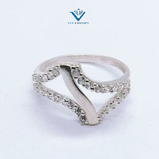 Nhẫn bạc nữ nhẫn kiểu thập phương cách điệu bạc ta