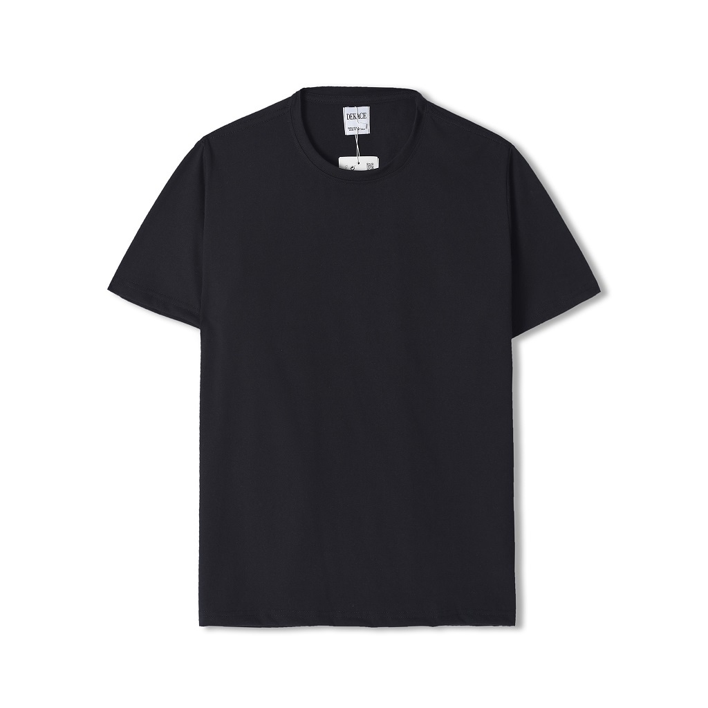 Áo Thun Nam Cổ Tròn Vải Cotton Dày Dặn Co Giãn Tay Ngắn