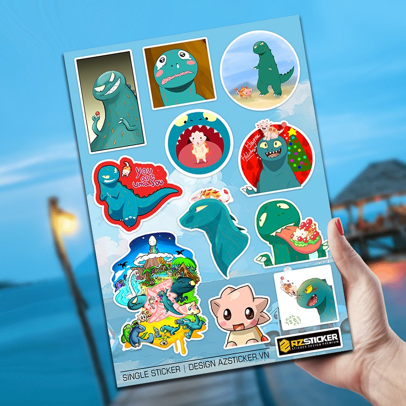 Set A4 Sticker Umasou Dán Nón Bảo Hiểm, Sổ Tay, Điện Thoại, Laptop |STKA401| Chất Liệu PVC Chống Nước, Bền Màu