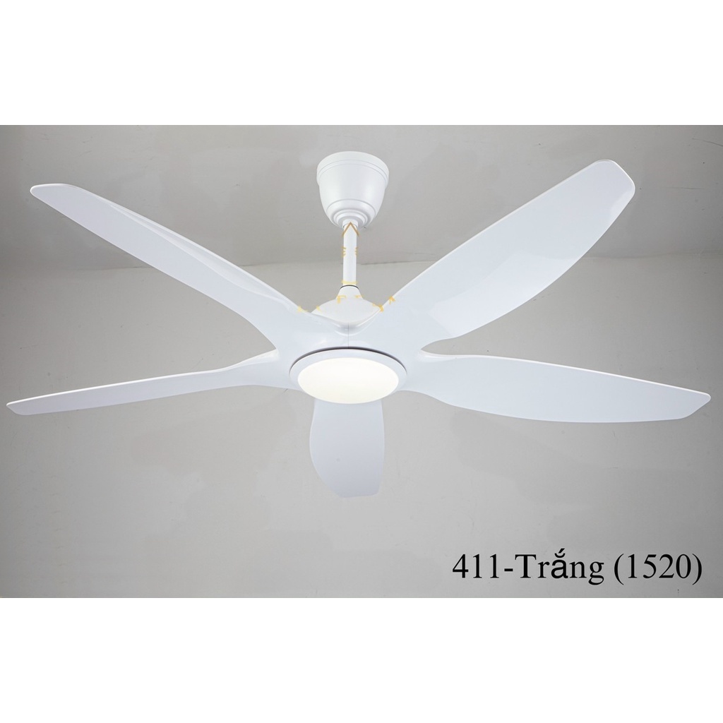 Quạt Trần Đèn Động Cơ DC inverter Điều Khiển 6 số,Sải Cánh 1m52 Đèn Led Sáng 3 Màu-Động Cơ Khỏe Chạy êm-Bảo Hành 2 Năm