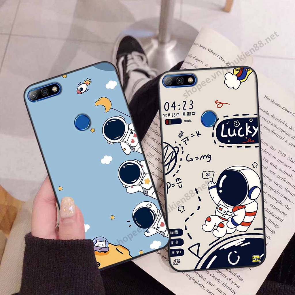 Ốp lưng Huawei Y7 Prime 2018 / Y7 Pro 2018 hình phi hành gia, roro jump, điện tử dễ thương - Giá rẻ tốt nhất