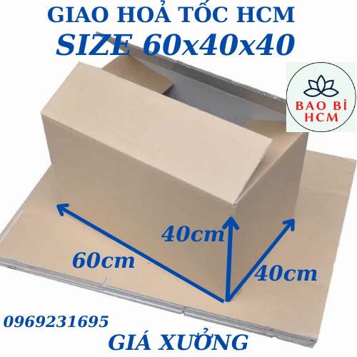 60x40x40 cm - thùng carton chuyên dùng đựng đồ chuyển nhà, thùng to chắc chắn FREE SHIP HOẢ TỐC