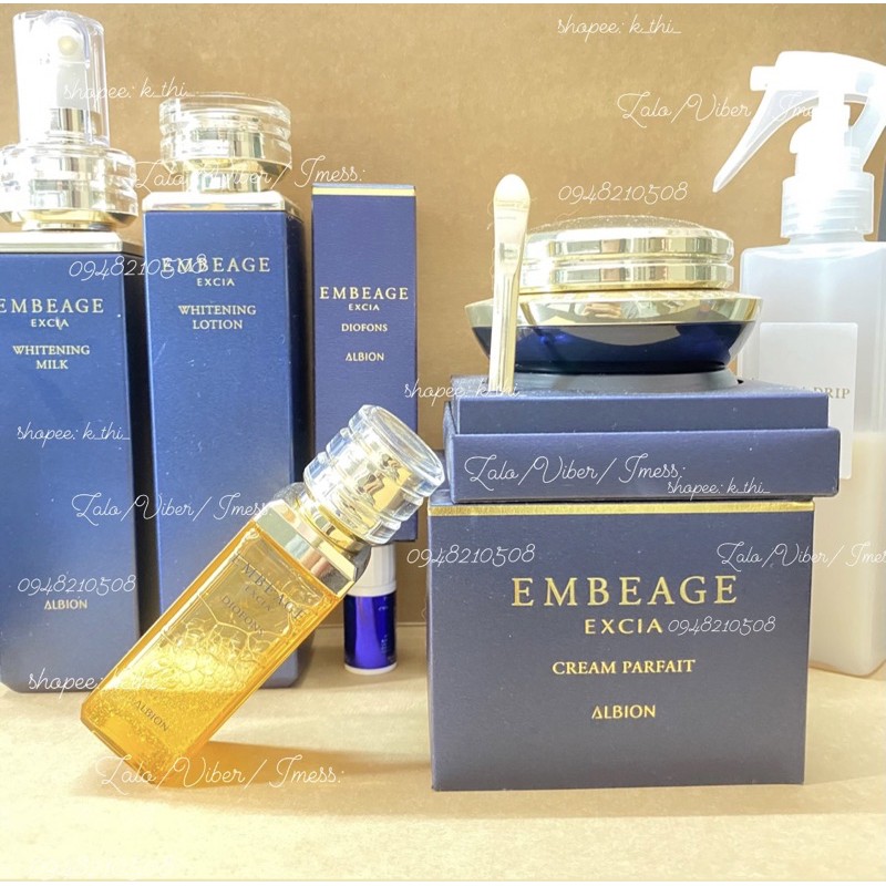 FULLSIZE - Embeage white sữa dưỡng và lotion fullsize