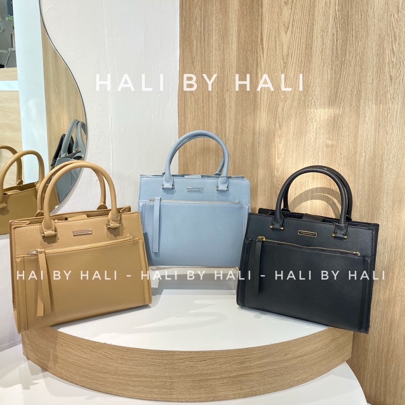 Túi CNK công sở ngăn khoá kéo đằng trước có dây đeo chéo CK2-30781467