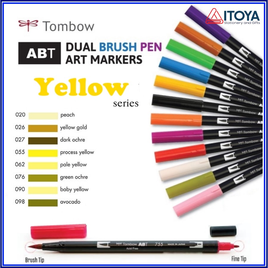 [Yellow series] Bút maker Tombow Dual Brush AB-T