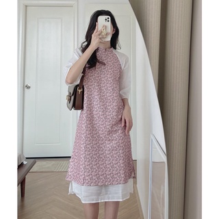 Áo dài cách tân vintage 3 màu dễ mặc siêu xinh