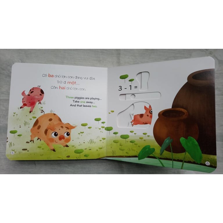 Sách - Chuyển Động Đếm Số - Math Slide - Phép Trừ - Subtraction Gigabok