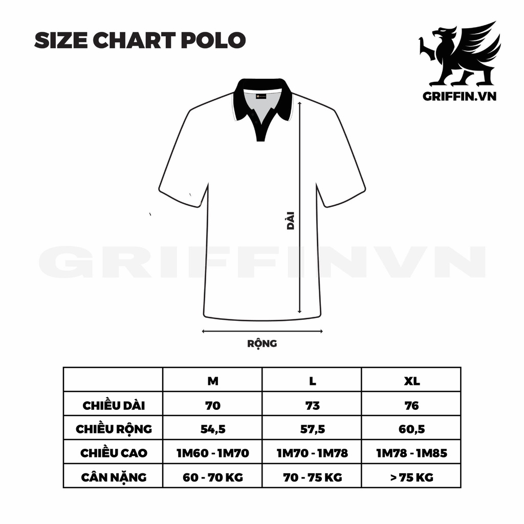 ÁO POLO NAM GRIFFIN VER1 TAY LỠ - BY GRIFFINVN