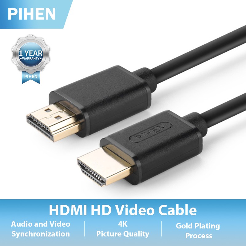 Cáp HDMI 4K Digital đầu Mạ Vàng 24K hãng PIHEN chống nhiễu Phiên Bản 2.0 cao cấp