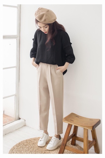 Quần baggy pant lật lai (S/M/L/XL)
