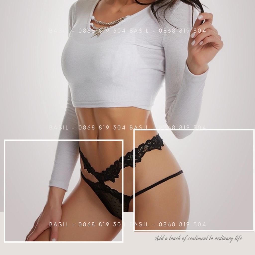 Quần lót nữ S10 ren chấm bi gợi cảm BASIL