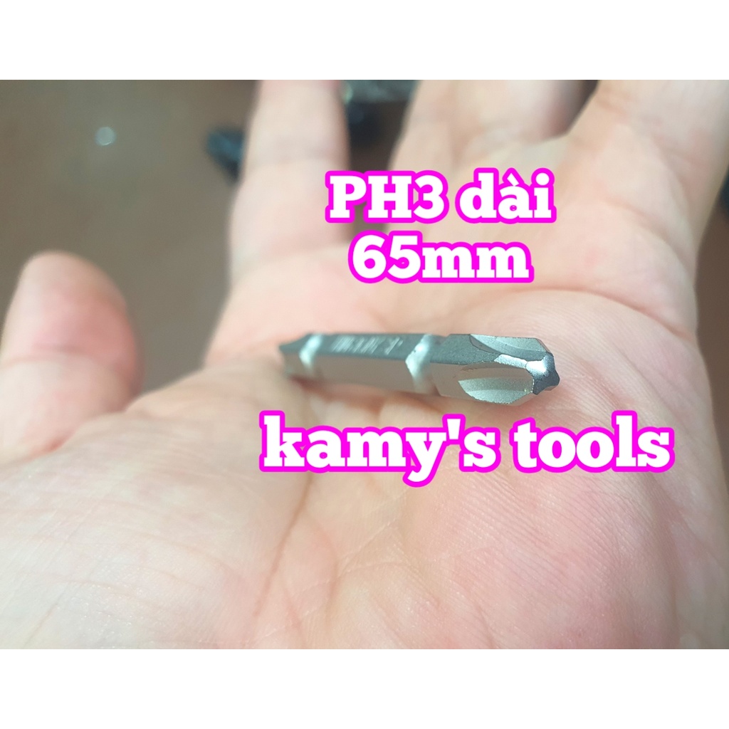 Mũi bắn vít 2 đầu bake PH3 dài 65mm Kingtony model 136503P