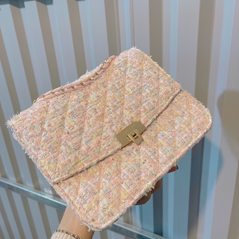 Túi CK hồng dạ khoá gập size 24