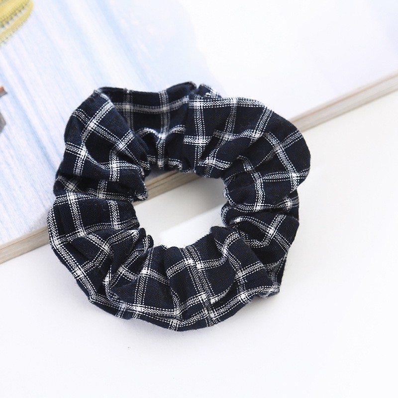 Dây cột tóc vải cotton họa tiết kẻ sọc nhiều màu sắc Queen