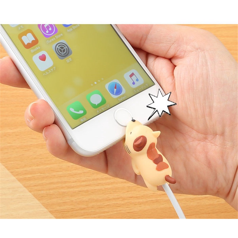 Phụ Kiện Bảo Vệ Dây Cáp Sạc Hình Thú Dễ Thương Cho Iphone Ipad Sự Bảo Vệ