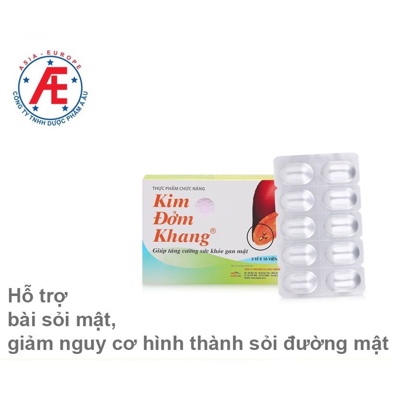 Kim đởm khang - Hỗ trợ bài sỏi mật, giảm nguy cơ hình thành sỏi đường mật (Hộp 30 viên)