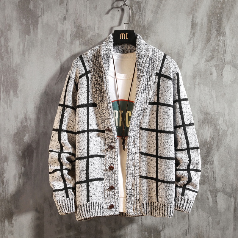 Áo khoác Cardigan dệt kim phong cách Hàn Quốc cho nam