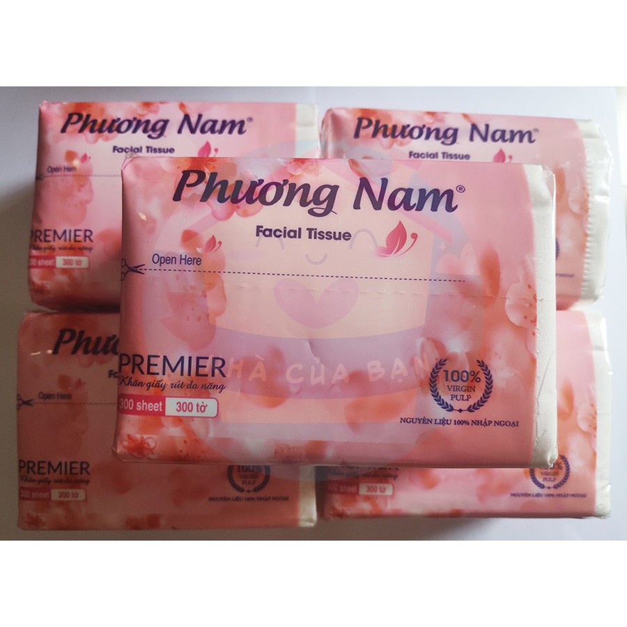 Khăn giấy rút đa năng 300 tờ Phương Nam Premier loại mới [ẢNH THẬT]