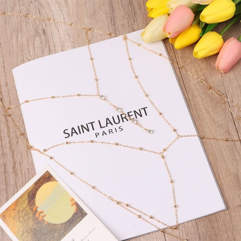 1 Dây Chuyền Vàng/Bạc Phối Dây Tua Rua Độc Đáo Thời Trang