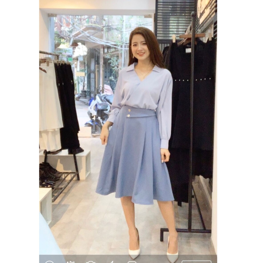 Chân váy xoè cạp nhọn 2C