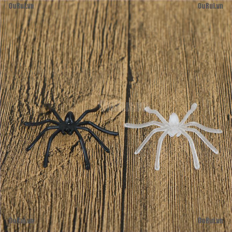 Bộ Nhện Nhựa Trắng / Đen Độc Đáo Trang Trí Halloween