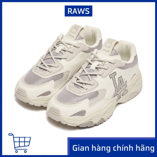 Giày MLB Bigball Chunky Lite LA Dodgers xám Grey - TRẮNG XÁM-07GRS