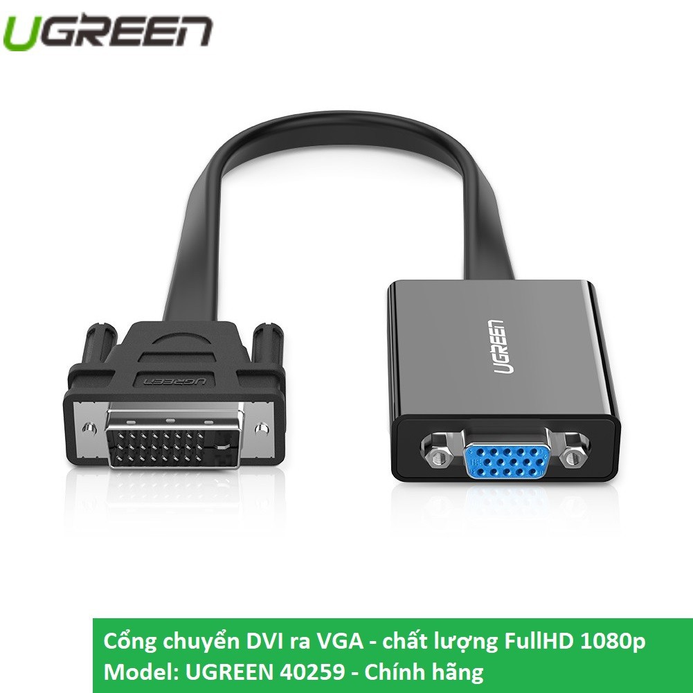 Cáp DVI 24+1 to VGA loại dẹt Ugreen 40259