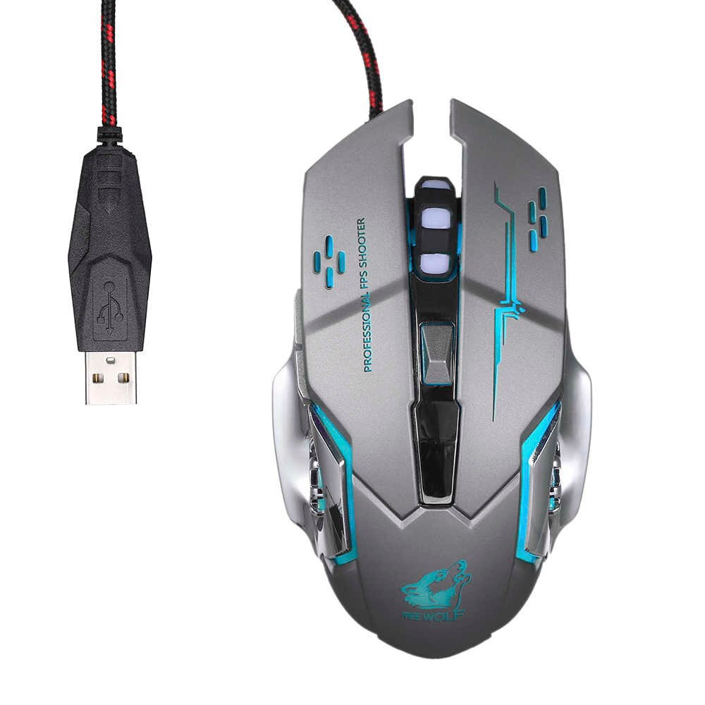 [GIÁ HỦY DIỆT] Chuột Gaming FREE WOLF V5 led 7 màu cực đẹp chuyên game, dây siêu bền | WebRaoVat - webraovat.net.vn