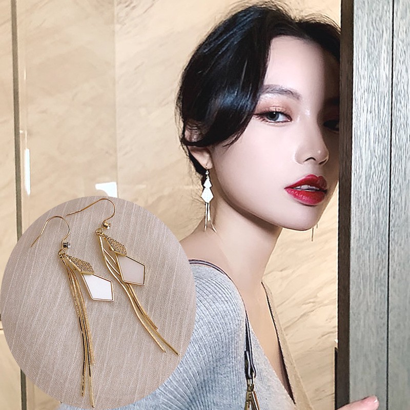 🔥 Khuyên tai nữ tua rua dáng dài nhỏ xinh Hàn Quốc - Bông tai BT130