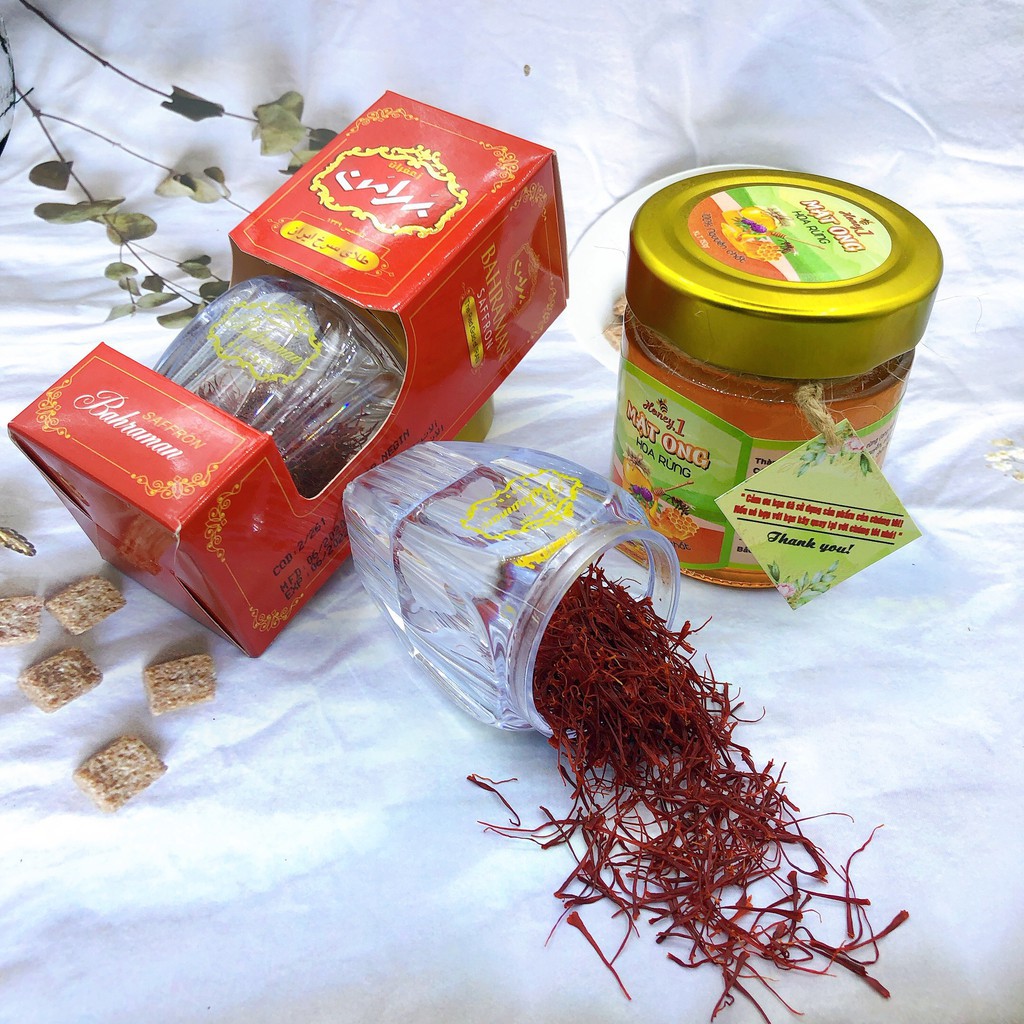 Saffron - Nhụy Hoa Nghệ Tây Chính Hãng Bahraman Hộp 1gr