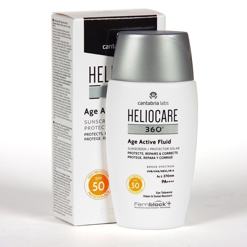 Kem chống nắng, ngăn ngừa lão hóa Heli.ocare Age Active Fluid Spf50+ 50ml