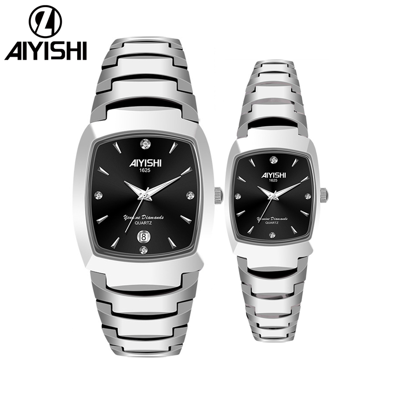 Đồng Hồ Đeo Tay AIYISHI 1625 Dây Thép Không Gỉ Đơn Giản Thanh Lịch Cho Cặp Đôi