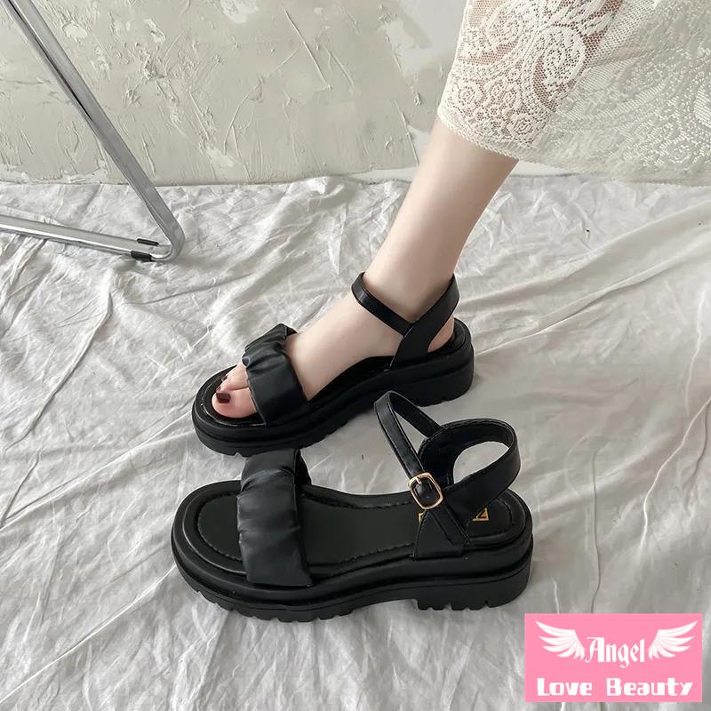 Giày Sandal Hở Mũi Đế Dày Phong Cách Roman Thời Trang Mùa Hè Mới 2022