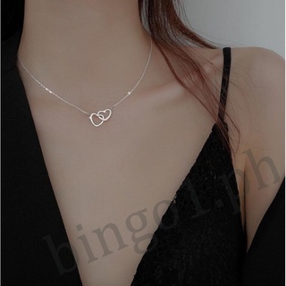 Vòng cổ mặt trái tim đôi dễ thương cho nữ
