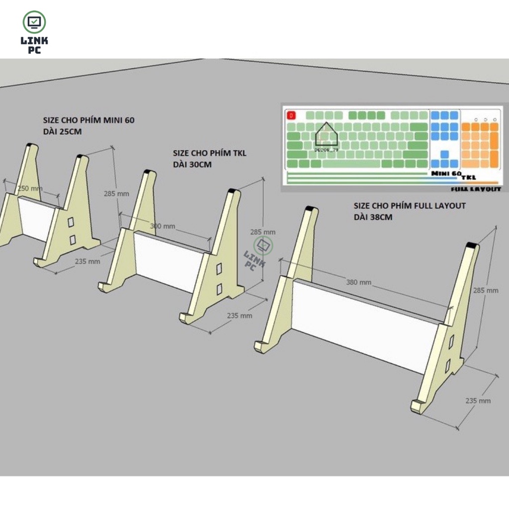 Kệ Trưng Phím Cơ - Kệ Trưng Bày Phím Cơ -  Đơn, Đôi || Có đệm Chống Trượt