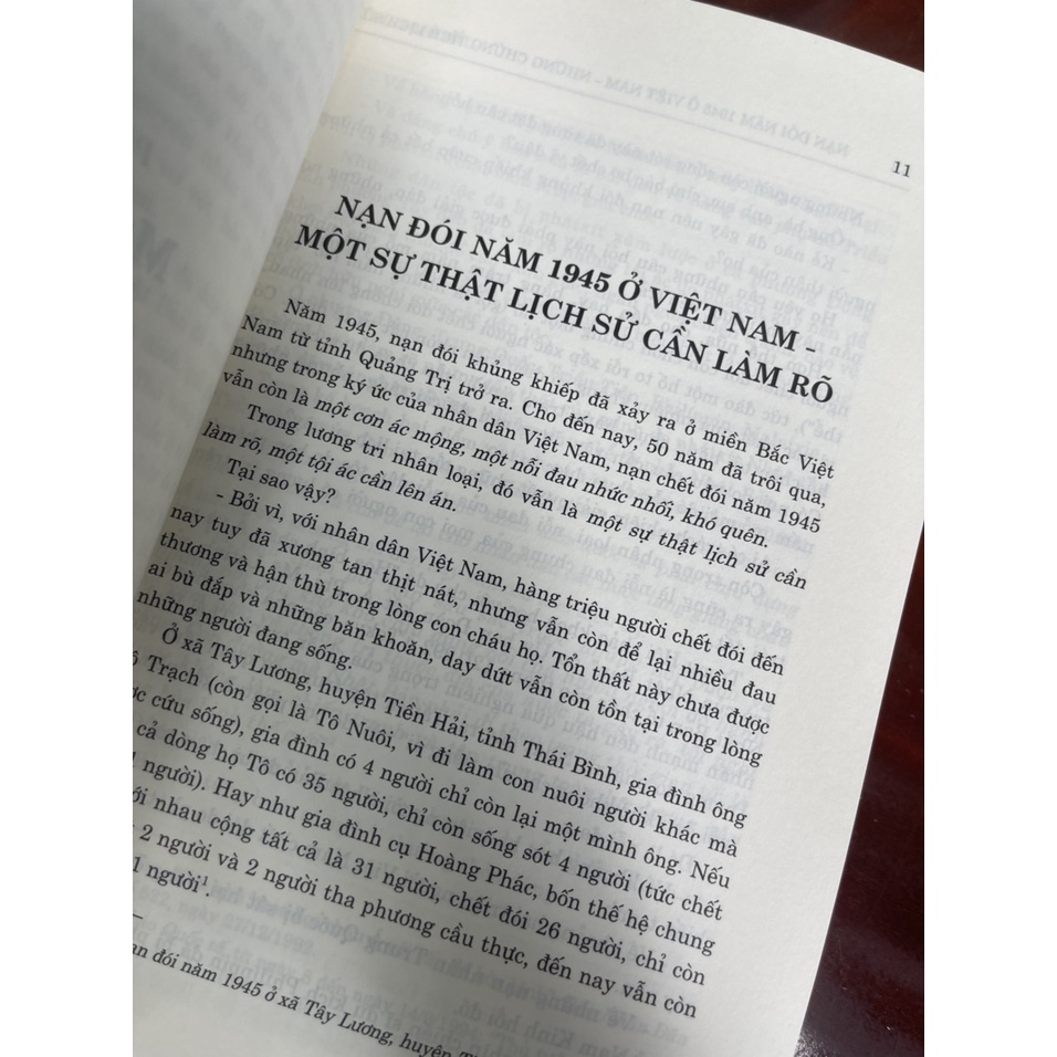 Sách - Nạn đói năm 1945 ở Việt Nam Những chứng tích lịch sử – Văn Tạo & Furuta Motoo – Omega Plus phát hành - NXB CTQGST