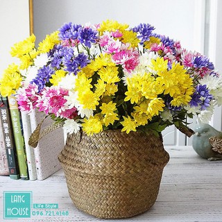 Hoa Giả Lụa - HOA CÚC ADONIS LOẠI 1 - 1 Cành 11 Bông