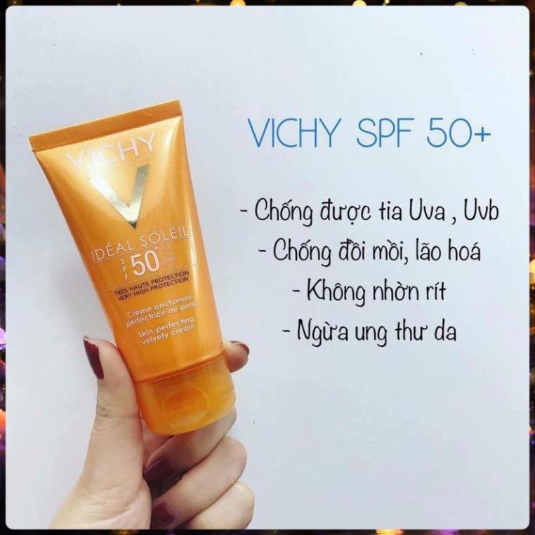 FREESHIP - Kem Chống Nắng Vichy Emusion Ideal Soleil SPF50 Mattifying Face Fluid Dry Touch Ver 2021