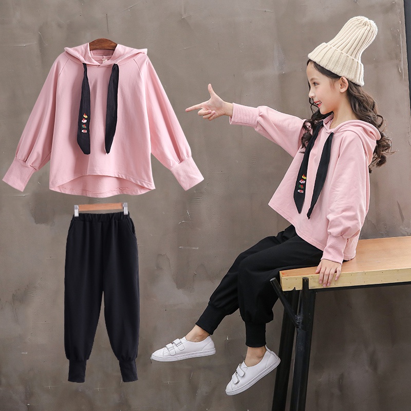 Set Áo Thun Tay Dài + Quần Dài 2 Món Cho Bé 6 8 10 12 Tuổi
