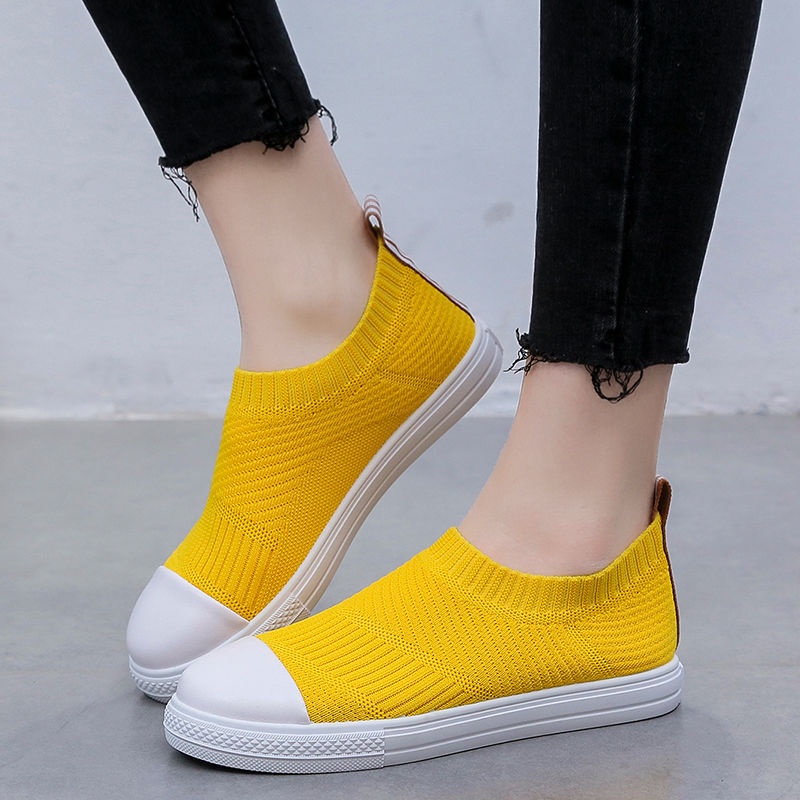 Giày lười vải dệt thoáng khí thời trang xuân hè 2021 dành cho nữ