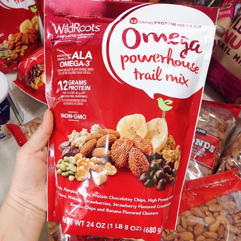 Hạt trái cây sấy khô thập cẩm Wild Roots Omega Powerhouse Trail Mix 680g 2024]