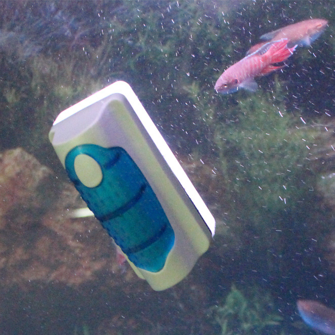 Lau Kính Hồ Cá Nam Châm - Đồ Vệ Sinh Lau Kiếng Bể Cá - Dụng Cụ Cọ Bể Nam Châm