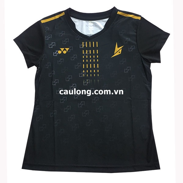 Áo Cầu Lông Nam Nữ Cổ Tròn Yonex 6046 Màu Đen