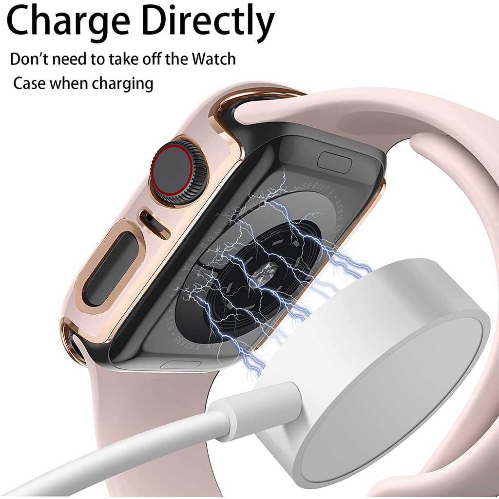 Ốp Bảo Vệ Kính Cường Lực Dành Cho Đồng Hồ Thông Minh Apple Watch 45mm 41mm 44mm 40mm series 7 / SE / 6 / 5 / 4 / 3 / 2 / 1