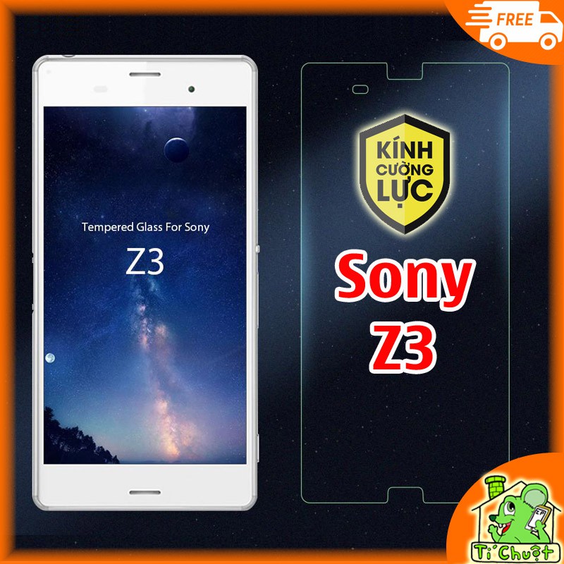 [Ảnh Thật] Kính CL SONY Z3 Cường Lực mài cạnh 2.5D 9H-0.26mm