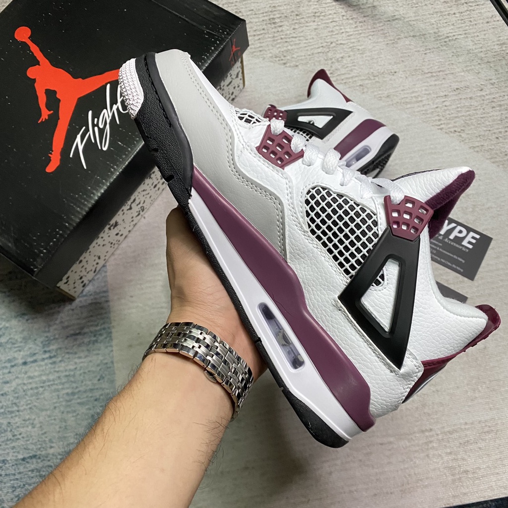 Giày Jordan4 Retro PSG Paris Saint - Germain White/Purple/Black - Phiên bản 1:1 | Hype Sneaker .