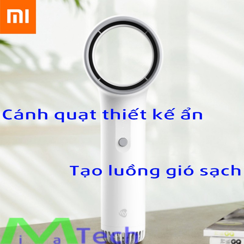 Quạt Không Cánh Cầm Tay Xiaomi Youpin Weiyuan Sạc USB Tiện Lợi Pin 10 Tiếng Thích Hợp Đi Học Đi Chơi