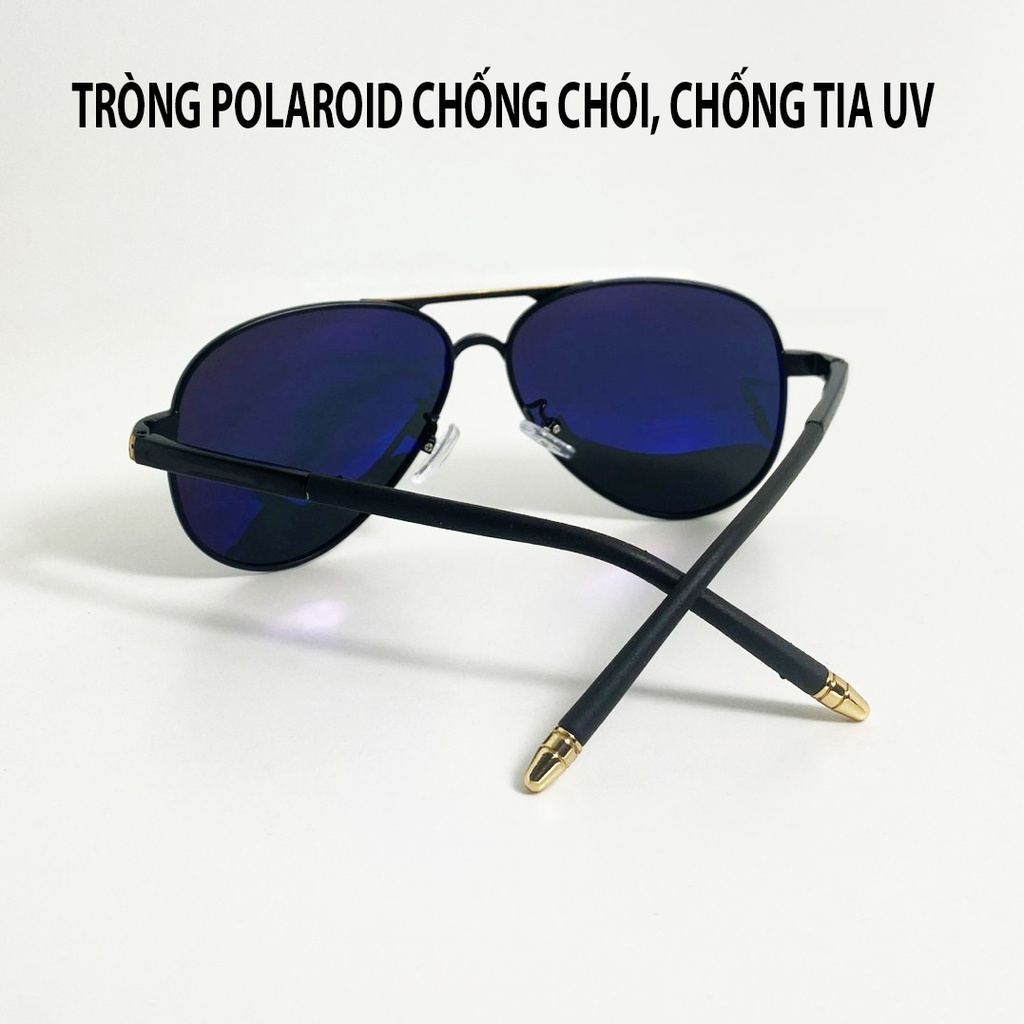 Kính mát nam thời trang cao cấp Jun Secret form ôm mặt, tròng đen chống nắng, chống tia UV JS85A03DEN