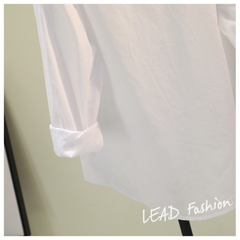 Áo Sơ Mi cotton Lanh Dáng Rộng Thêu Họa Tiết Hoạt Hình Thời Trang Hè Thu Phong Cách Hàn Quốc Cho Nữ 2021