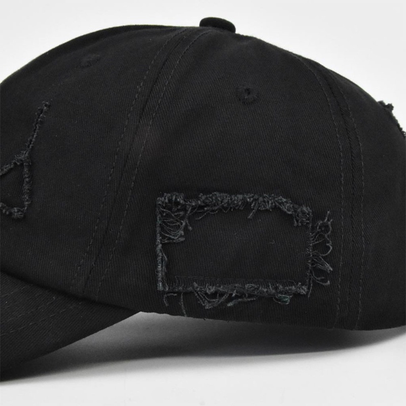 Mũ Lưỡi Trai Cotton Màu Trơn Chống Nắng Hở Chóp Thiết Kế Xẻ Rách Cho Snapba